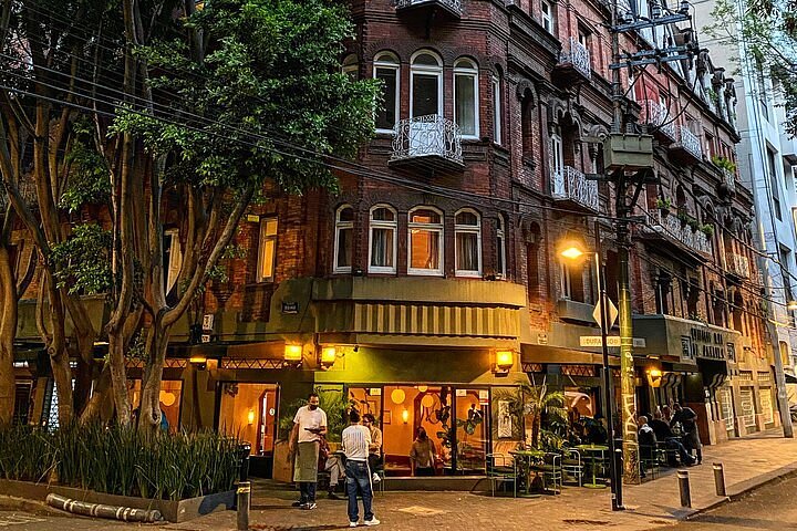 Art Deco architecture and tree-lined streets in Roma Norte, Mexico City