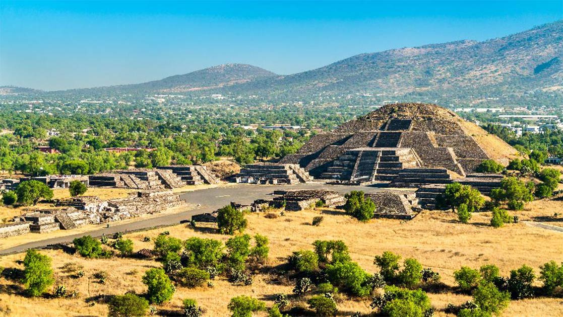 Pyramids of the Sun and Moon at Teotihuacan